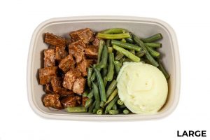 #BULK - Sirloin Steak Bites with Green Beans and Mashed Sweet Potatoes (Large)